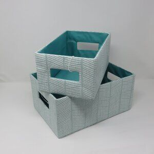 Storage and Organizer Fabric Basket Bin Set 2
